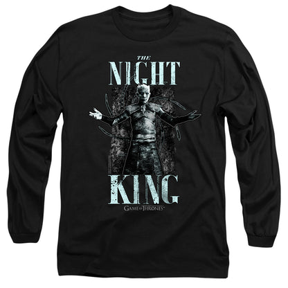 Game Of Thrones The Night King Mens Long Sleeve Shirt Black Officially Licensed