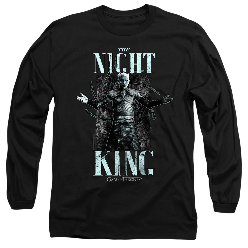 Game Of Thrones The Night King Mens Long Sleeve Shirt Black Officially Licensed