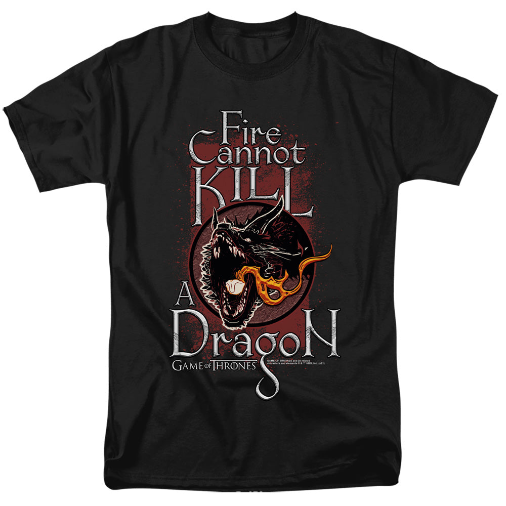 Game Of Thrones Fire Cannot Kill A Dragon Mens T Shirt Black