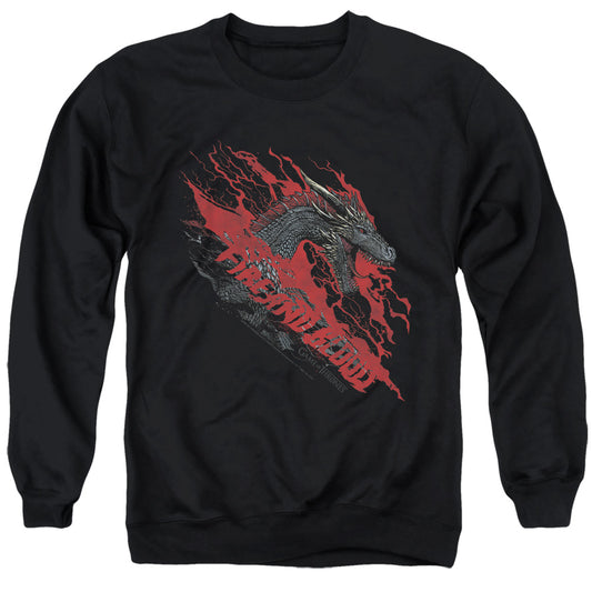 Game Of Thrones Fire And Blood Dragon Mens Crewneck Sweatshirt Black