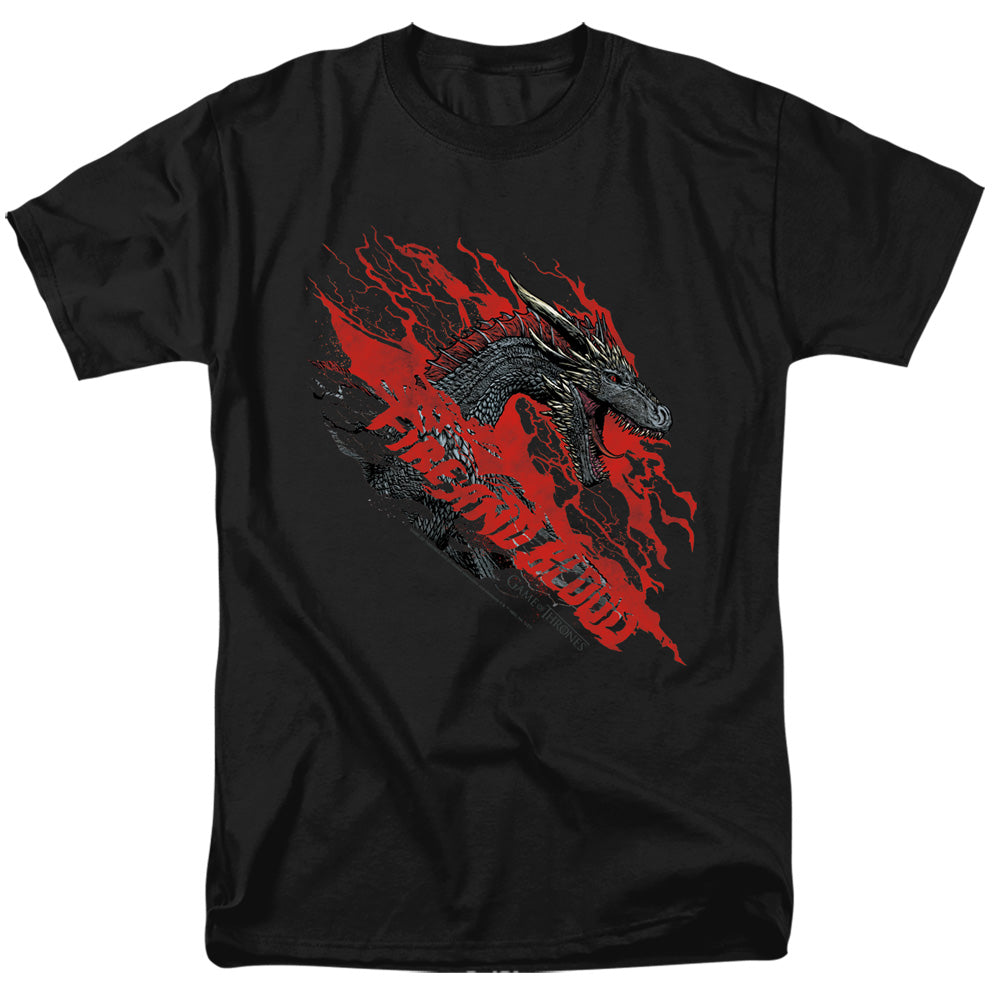 Game Of Thrones Fire And Blood Dragon Mens T Shirt Black