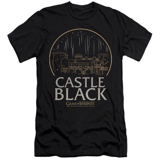 Game Of Thrones Castle Black Hbo Premium Bella Canvas Slim Fit Mens T Shirt Black