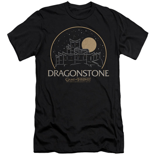 Game Of Thrones Dragonstone Hbo Premium Bella Canvas Slim Fit Mens T Shirt Black