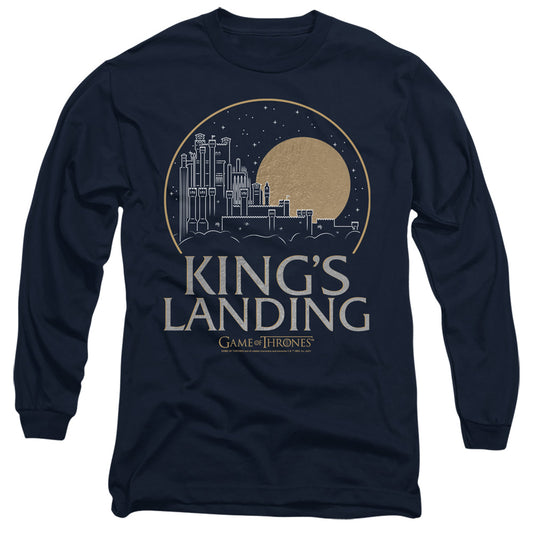 Game Of Thrones Kings Landing Mens Long Sleeve Shirt Navy