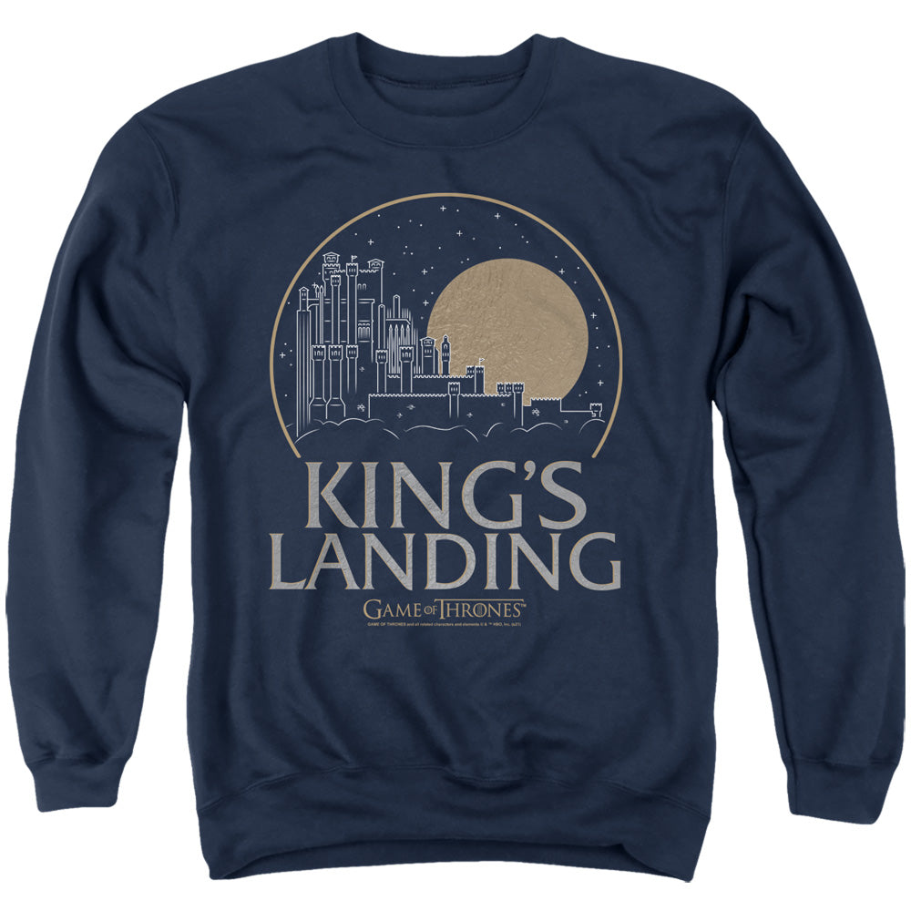 Game Of Thrones Kings Landing Mens Crewneck Sweatshirt Navy