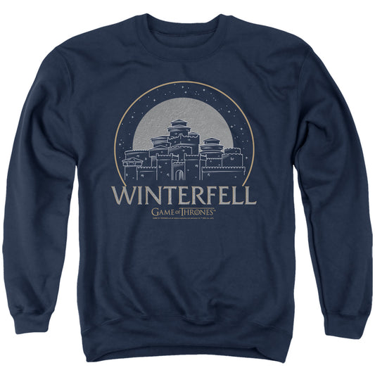 Game Of Thrones Winterfell Mens Crewneck Sweatshirt Navy