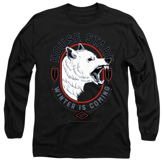 Game Of Thrones House Stark Winter Is Coming Mens Long Sleeve Shirt Black