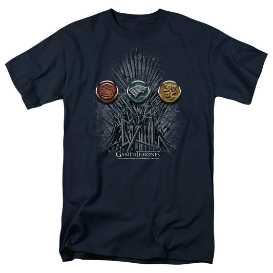 Game Of Thrones For The Throne Sigils Mens T Shirt Navy