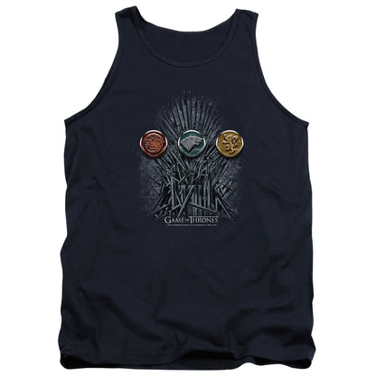 Game Of Thrones For The Throne Sigils Mens Tank Top Shirt Navy