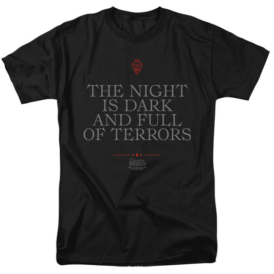 Game Of Thrones Night Is Dark Mens T Shirt Black