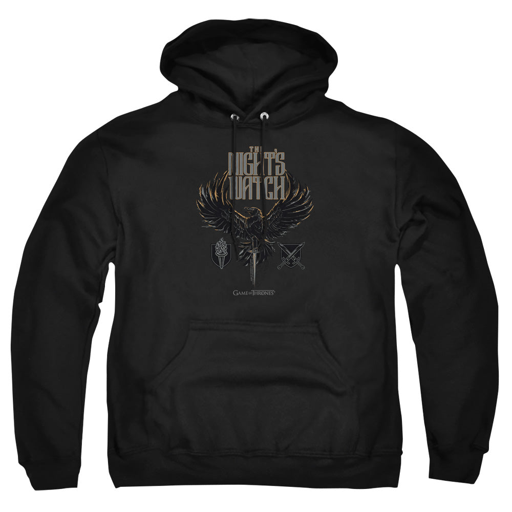 Game Of Thrones The Nights Watch Mens Hoodie Black Officially Licensed