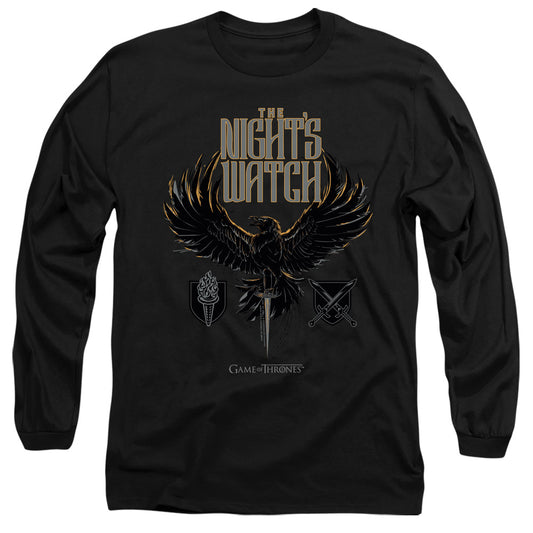 Game Of Thrones The Nights Watch Mens Long Sleeve Shirt Black