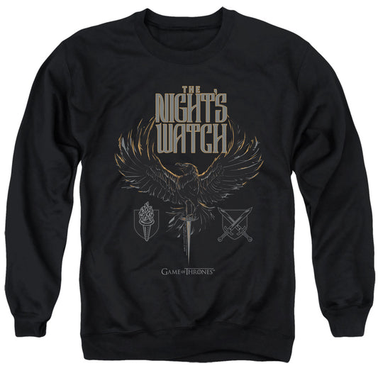 Game Of Thrones The Nights Watch Mens Crewneck Sweatshirt Black