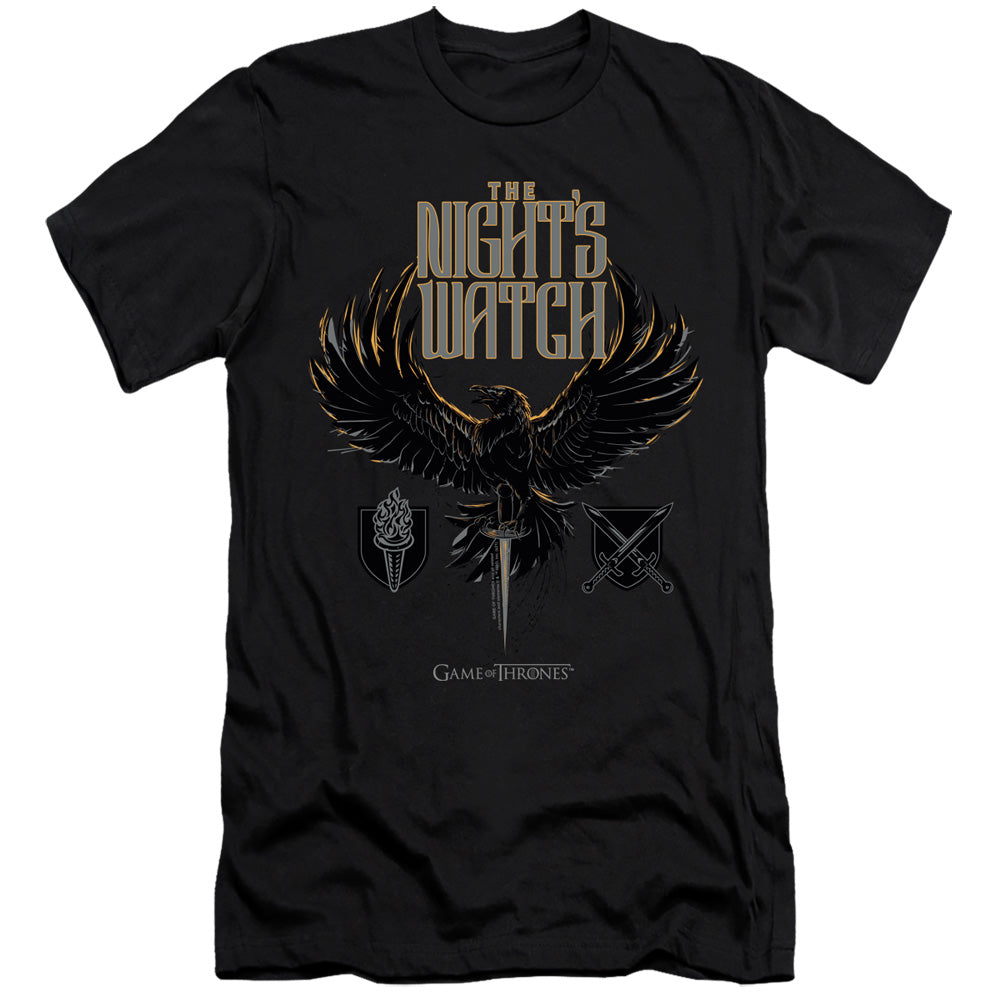 Game Of Thrones The Nights Watch Hbo Premium Bella Canvas Slim Fit Mens T Shirt Black