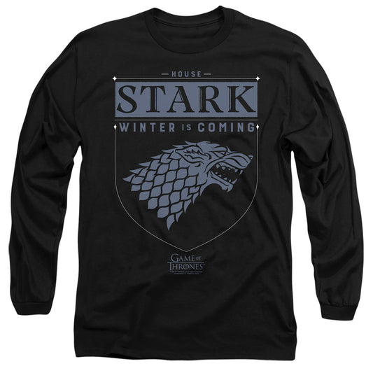 Game Of Thrones House Stark Sigil Mens Long Sleeve Shirt Black