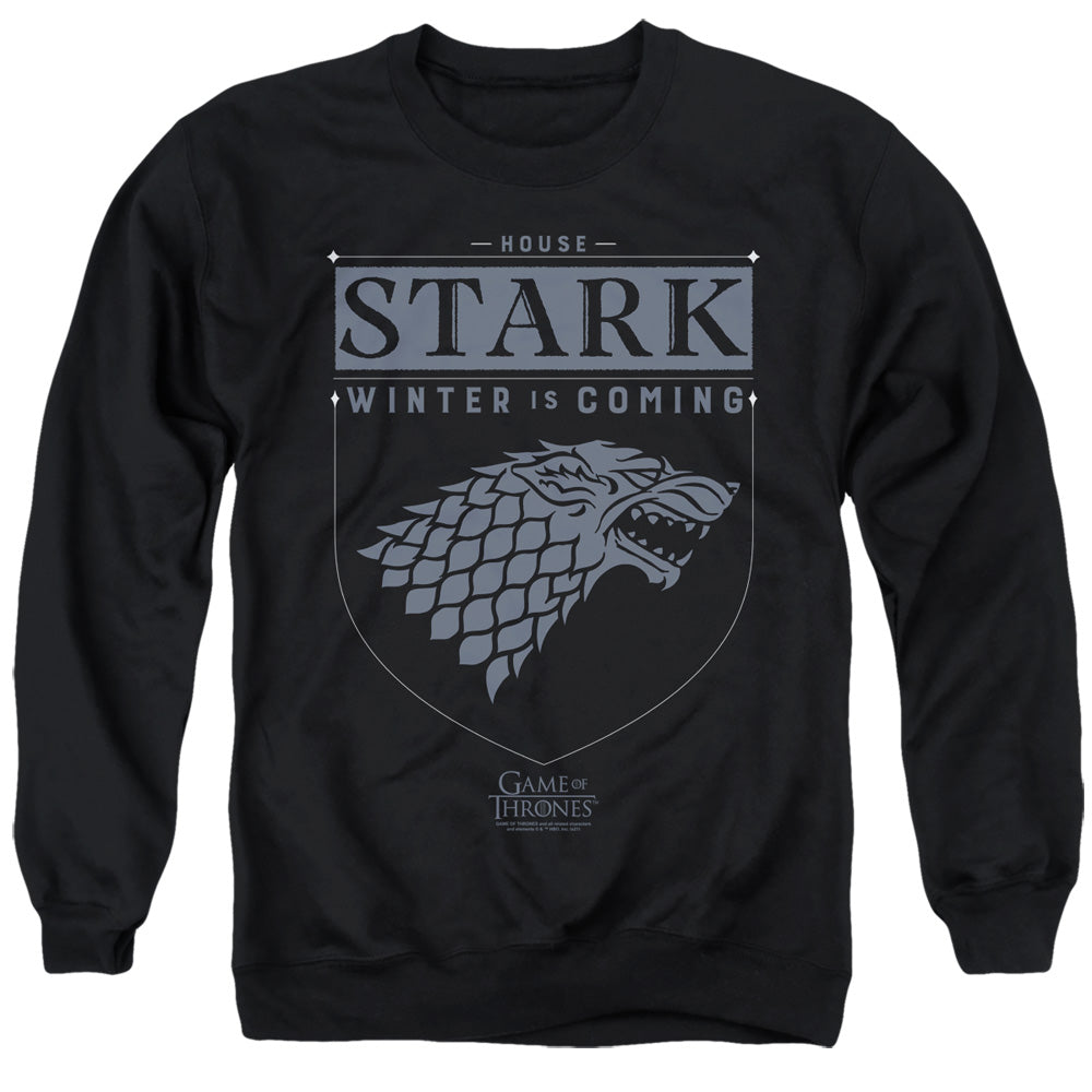 Game Of Thrones House Stark Sigil Mens Crewneck Sweatshirt Black