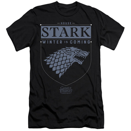 Game Of Thrones House Stark Sigil Hbo Premium Bella Canvas Slim Fit Mens T Shirt Black