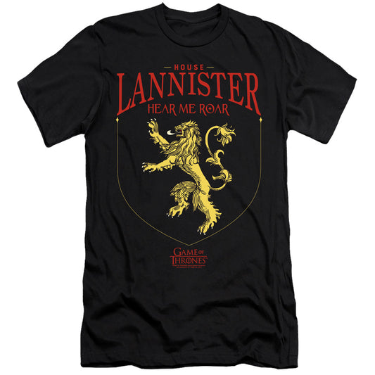 Game Of Thrones House Lannister Sigil Hbo Premium Bella Canvas Slim Fit Mens T Shirt Black