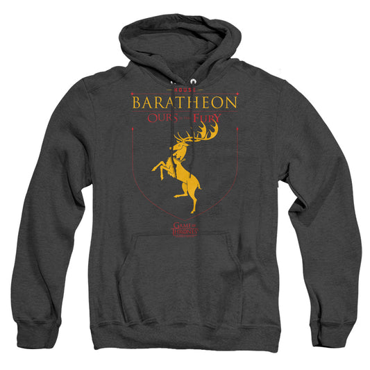 Game Of Thrones House Baratheon Sigil Heather Mens Hoodie Black Officially Licensed