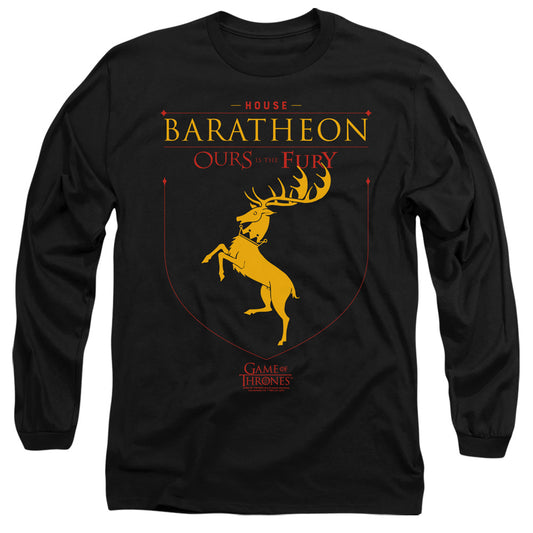 Game Of Thrones House Baratheon Sigil Mens Long Sleeve Shirt Black