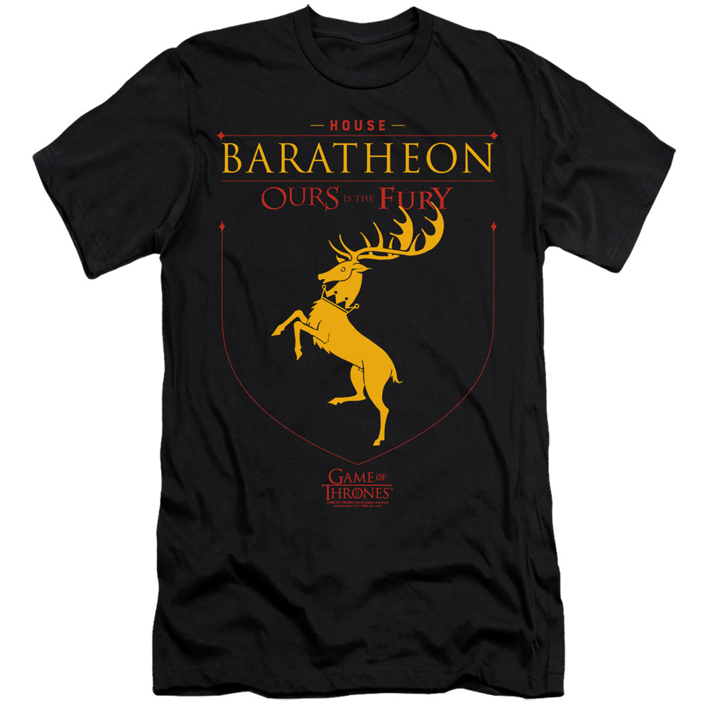 Game Of Thrones House Baratheon Sigil Hbo Premium Bella Canvas Slim Fit Mens T Shirt Black