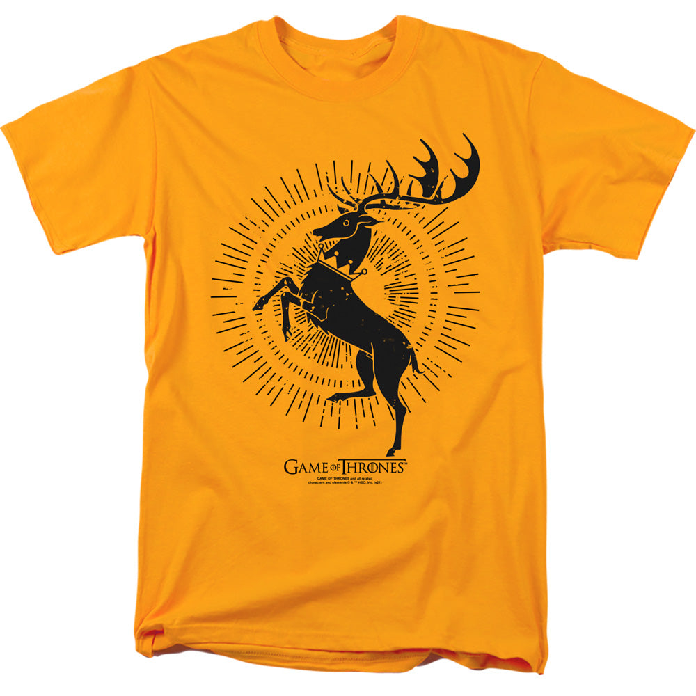 Game Of Thrones Baratheon Burst Sigil Mens T Shirt Gold