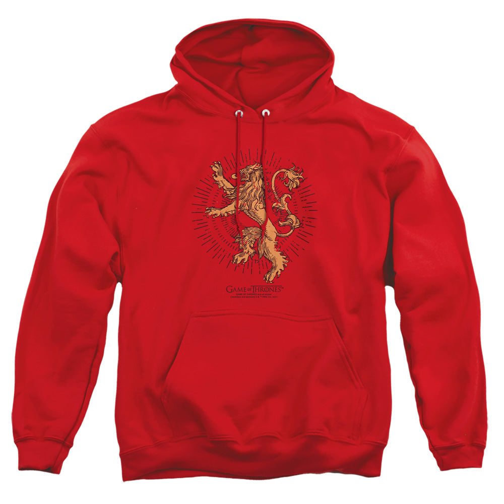 Game Of Thrones Lannister Burst Sigil Mens Hoodie Red Officially Licensed
