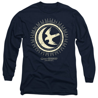 Game Of Thrones Arryn Burst Sigil Mens Long Sleeve Shirt Navy Officially Licensed