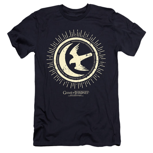 Game Of Thrones Arryn Burst Sigil Hbo Premium Bella Canvas Slim Fit Mens T Shirt Navy