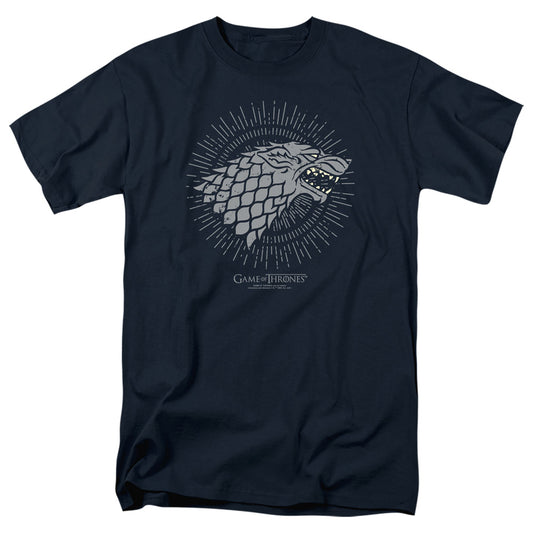 Game Of Thrones Stark Burst Sigils Mens T Shirt Navy