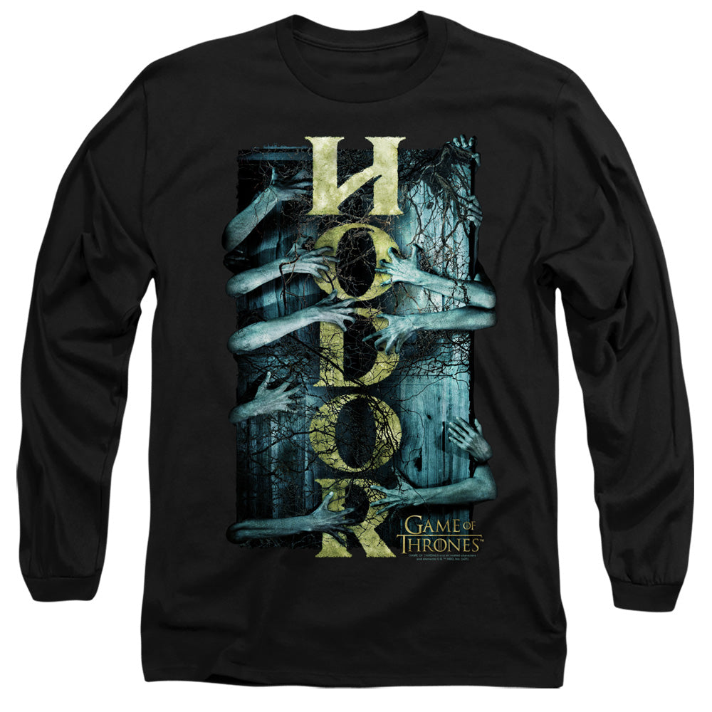 Game Of Thrones Hodor Mens Long Sleeve Shirt Black