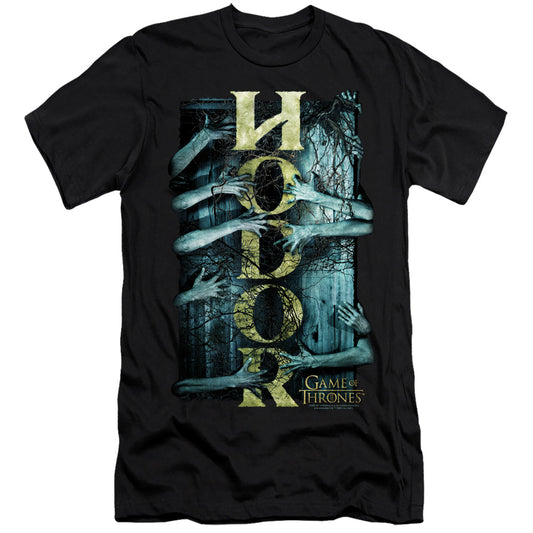 Game Of Thrones Hodor Hbo Premium Bella Canvas Slim Fit Mens T Shirt Black