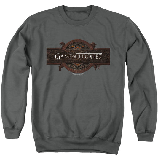 Game Of Thrones Title Sequence Logo Mens Crewneck Sweatshirt Charcoal