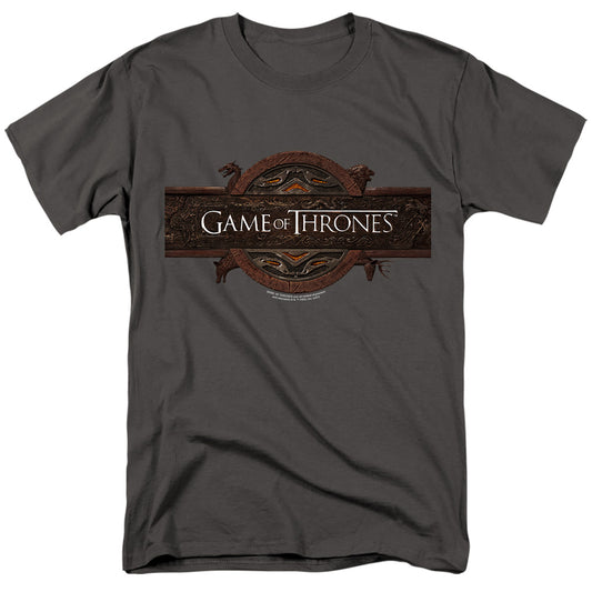 Game Of Thrones Title Sequence Logo Mens T Shirt Charcoal