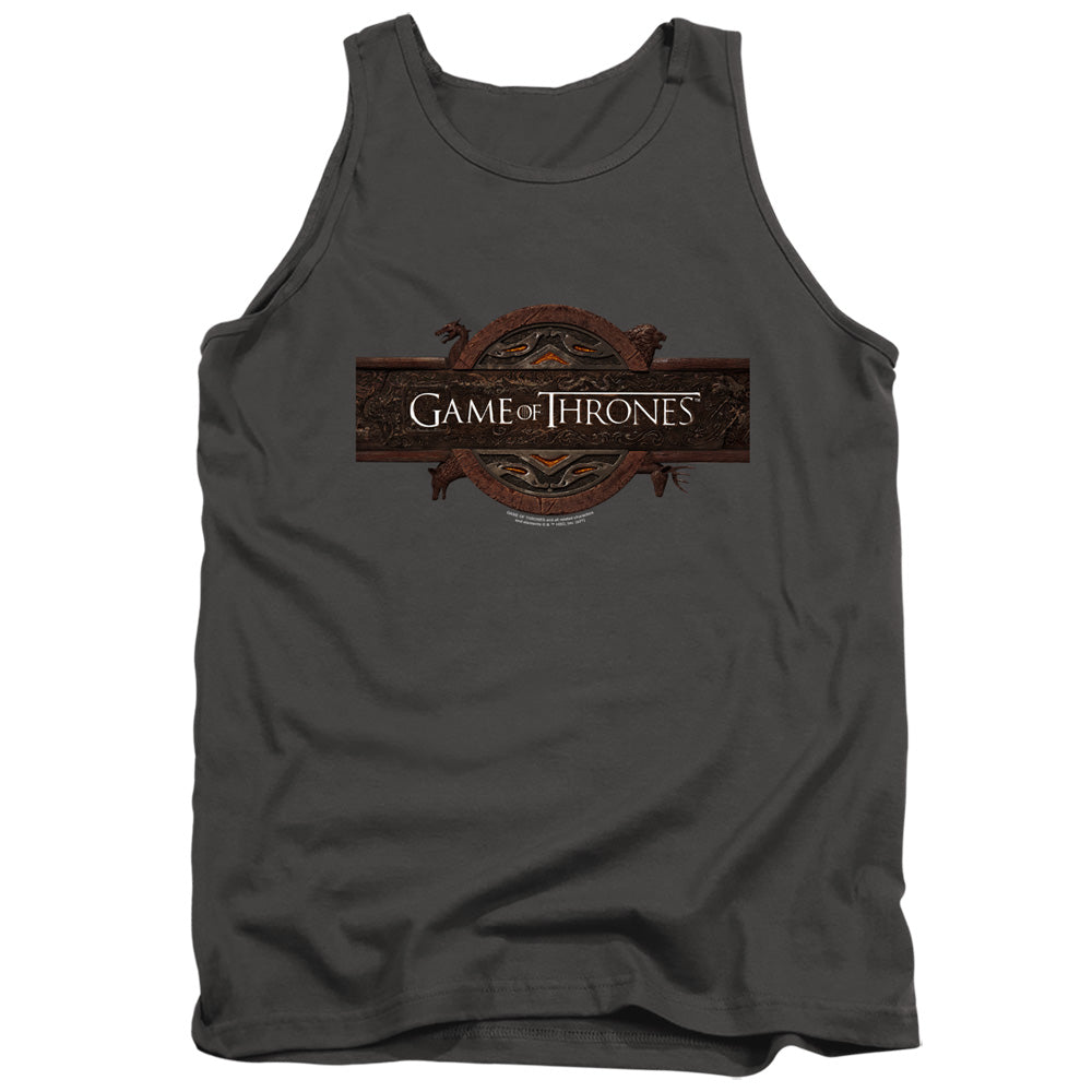 Game Of Thrones Title Sequence Logo Mens Tank Top Shirt Charcoal