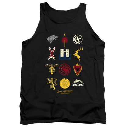 Game Of Thrones House Sigils Mens Tank Top Shirt Black