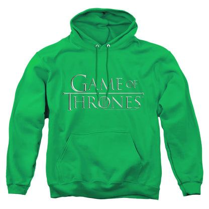 Game Of Thrones Chrome Logo Mens Hoodie Kelly Green Officially Licensed