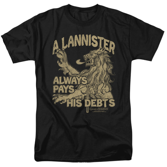 Game Of Thrones Debts Mens T Shirt Black