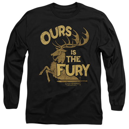 Game Of Thrones Fury Mens Long Sleeve Shirt Black Officially Licensed