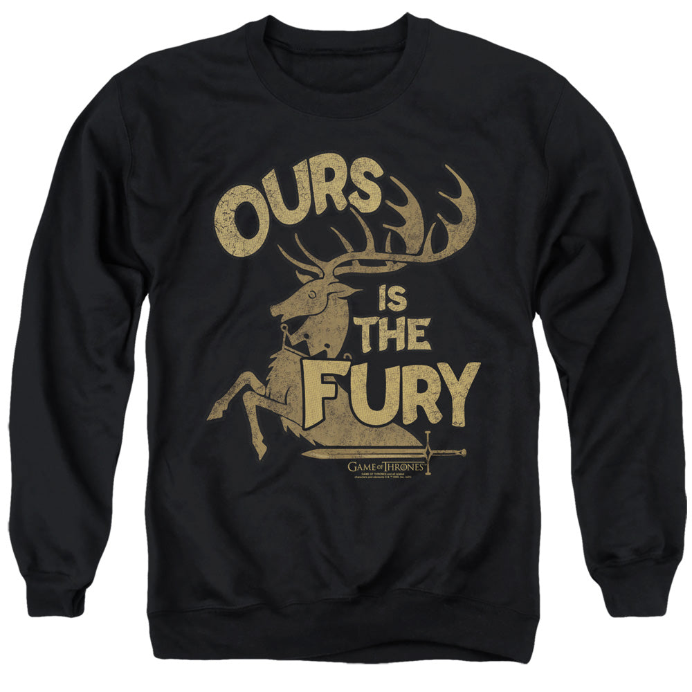 Game Of Thrones Fury Mens Crewneck Sweatshirt Black