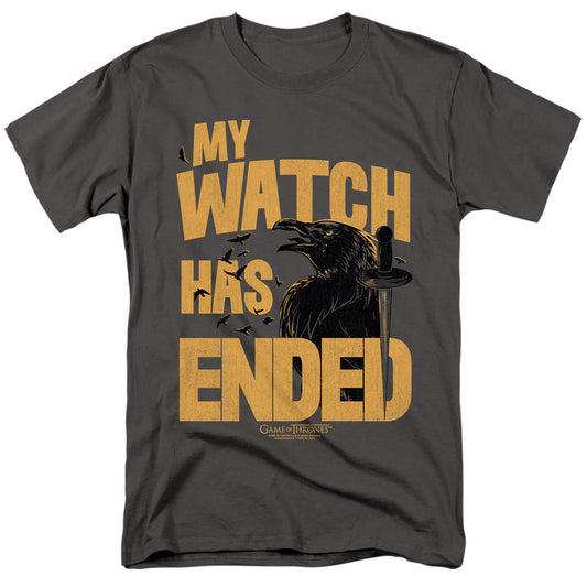 Game Of Thrones My Watch Has Ended Mens T Shirt Charcoal