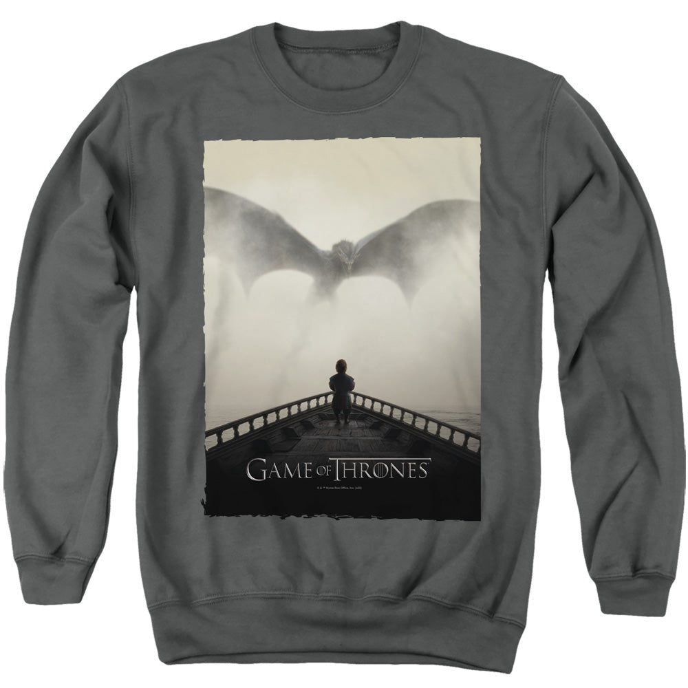 Game Of Thrones Dragon 2 Mens Crewneck Sweatshirt Charcoal