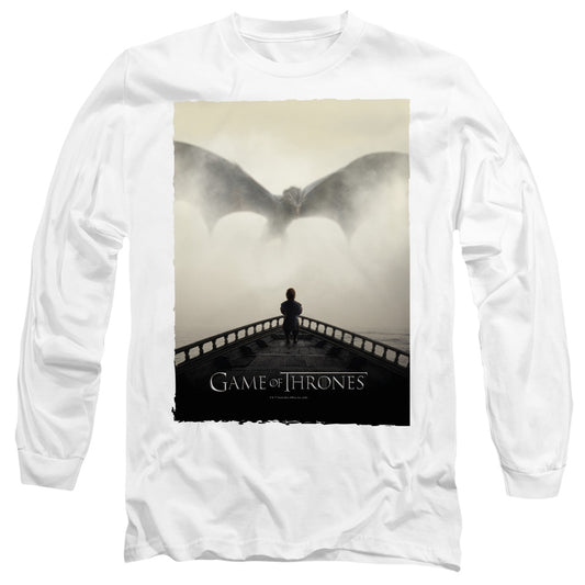 Game Of Thrones Dragon 3 Mens Long Sleeve Shirt White