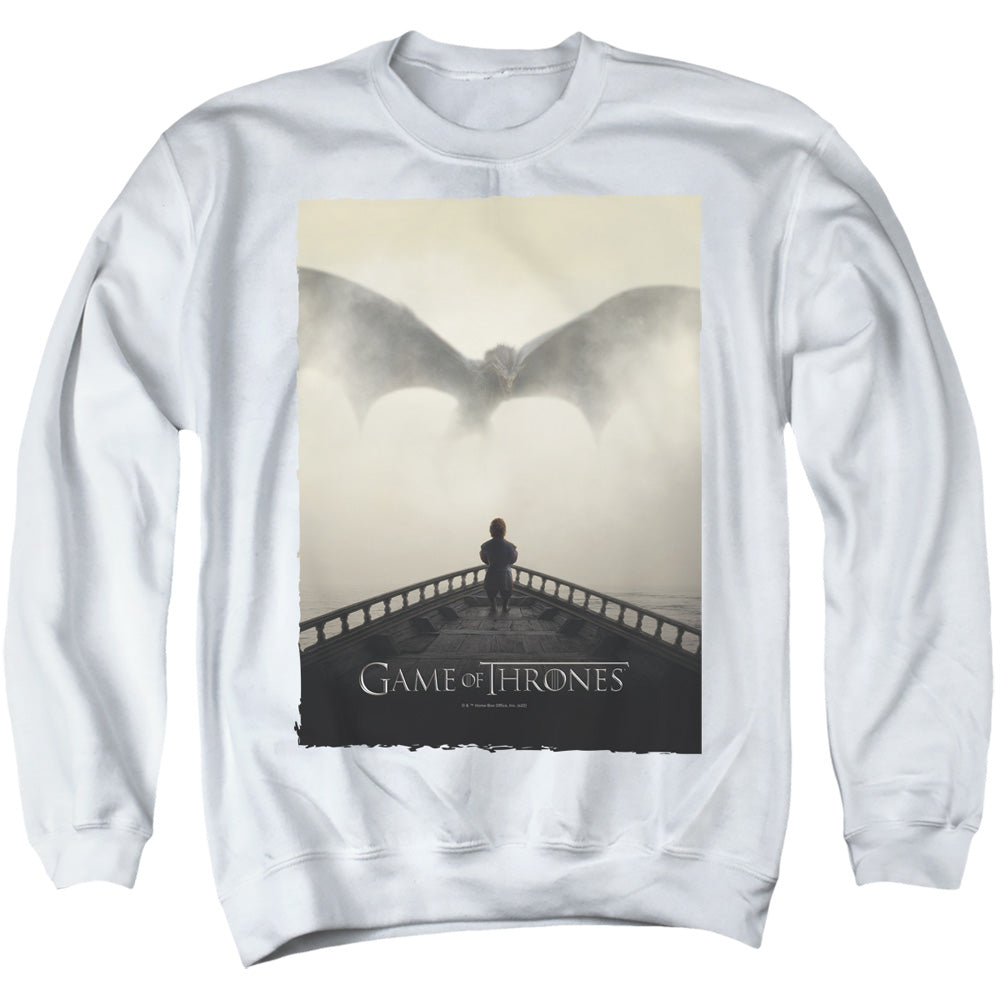 Game Of Thrones Dragon 3 Mens Crewneck Sweatshirt White