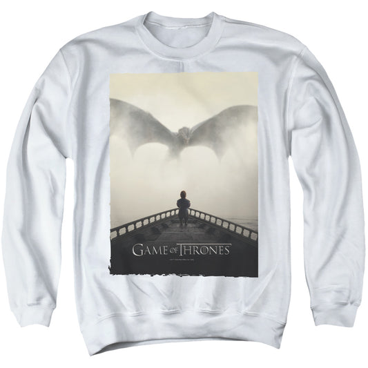 Game Of Thrones Dragon 3 Mens Crewneck Sweatshirt White