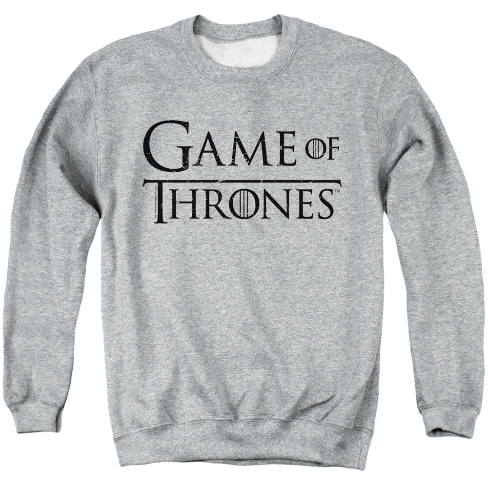 Game Of Thrones Logo 1 Mens Crewneck Sweatshirt Athletic Heather