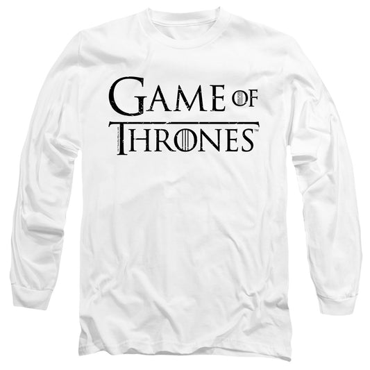 Game Of Thrones Logo 2 Mens Long Sleeve Shirt White