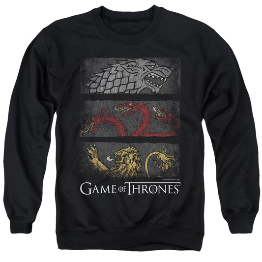 Game Of Thrones Sigil Banners Mens Crewneck Sweatshirt Black