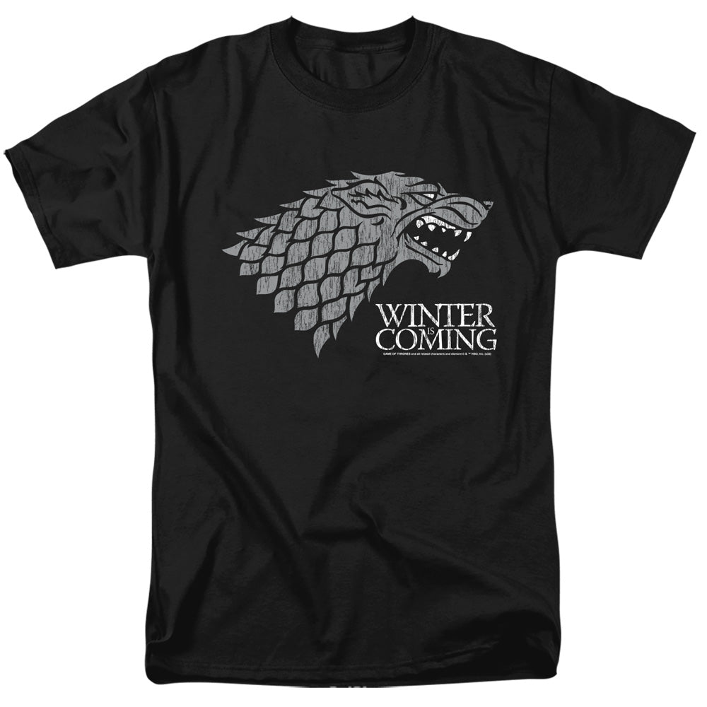 Game Of Thrones Startk Winter Is Coming On Black Mens T Shirt Black