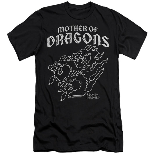 Game Of Thrones Mother Of Dragons Hbo Premium Bella Canvas Slim Fit Mens T Shirt Black